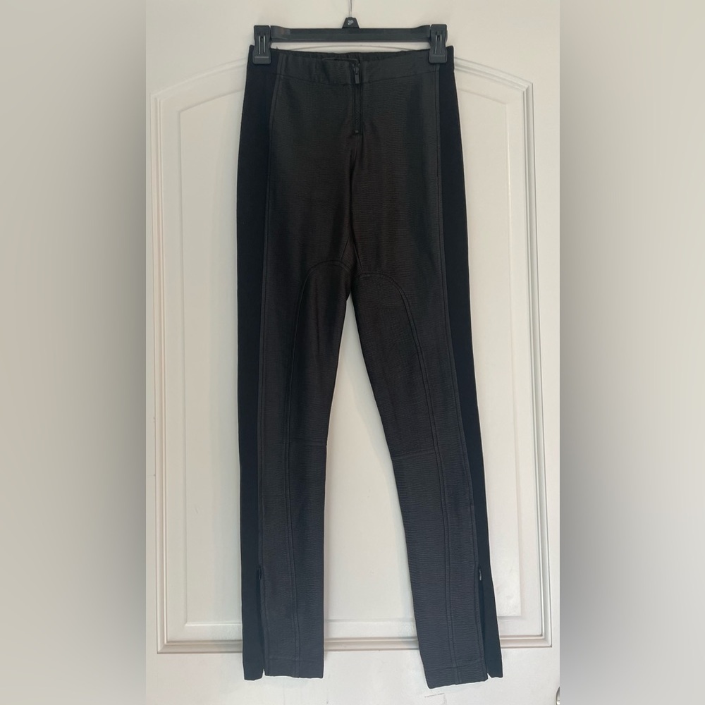 BCBGMaxAzria Black Faux Leather Pants - Picture 2 of 11